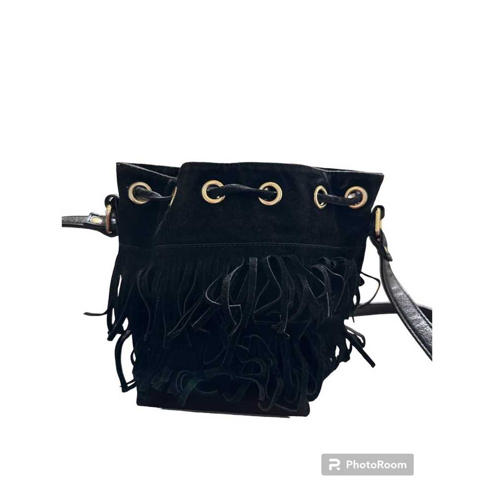 Other Olivia Miller Fringe Bucket /black Handbag … - image 1