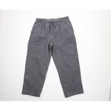 Vintage Starter Sweatpants Mens XL Jet Black Polyester Baggy Fit Subtle  Logo Y2K