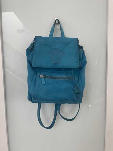 Vintage VERSACE style teal mini backpack