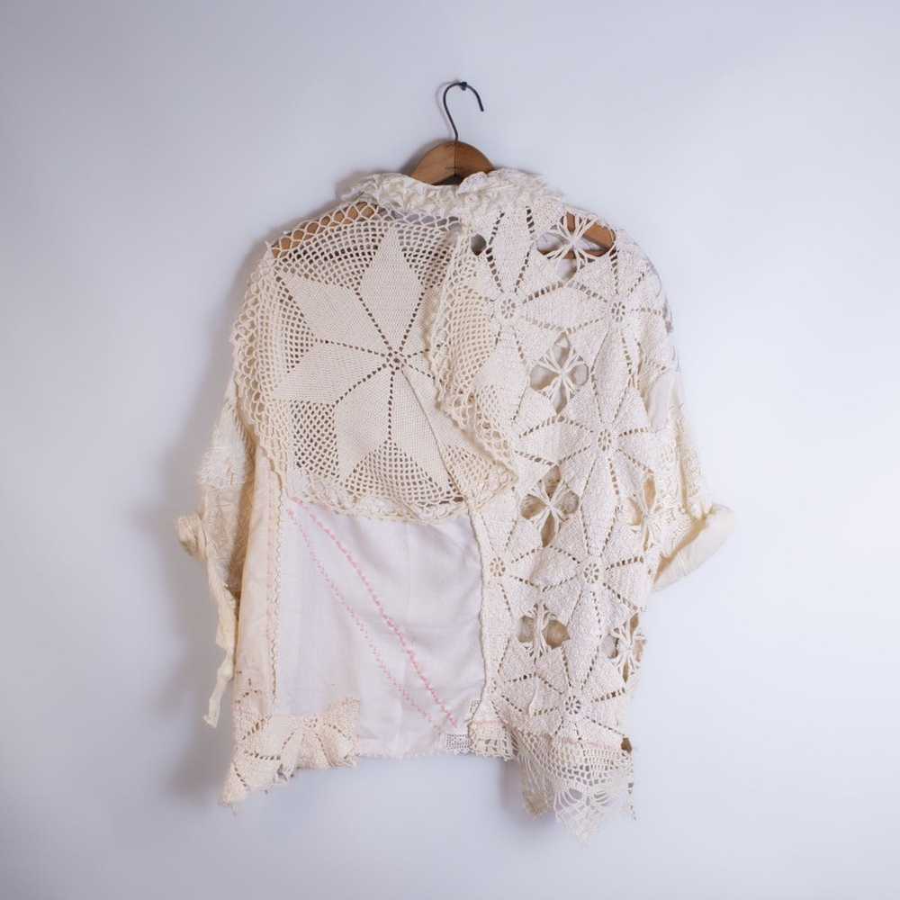 Handmade Layered Lace Crochet Blouse - image 2