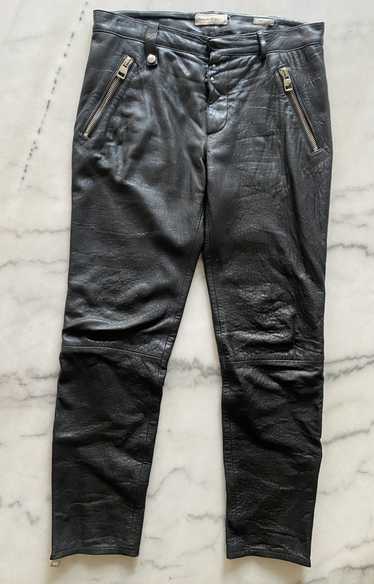 Alexander McQueen Leather Biker Trousers