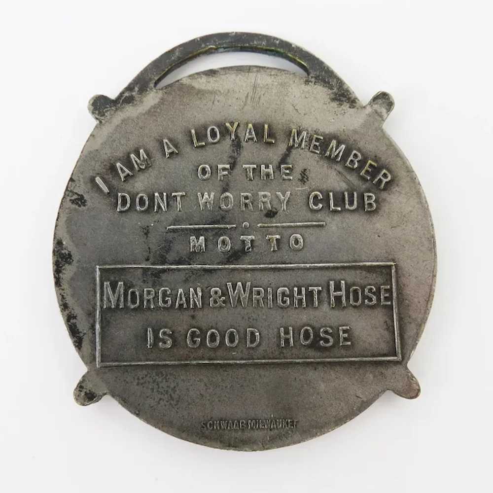 Antique 1900s Morgan & Wright fire hose silver pl… - image 2
