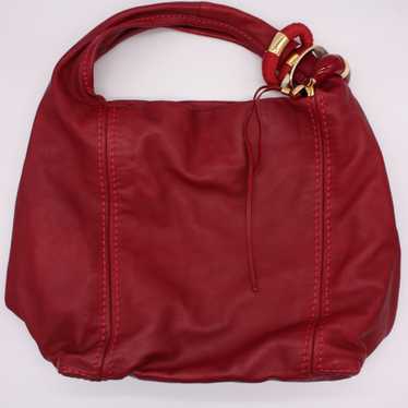 CALVIN KLEIN Audrey faux-leather hobo shoulder bag purse + Dust