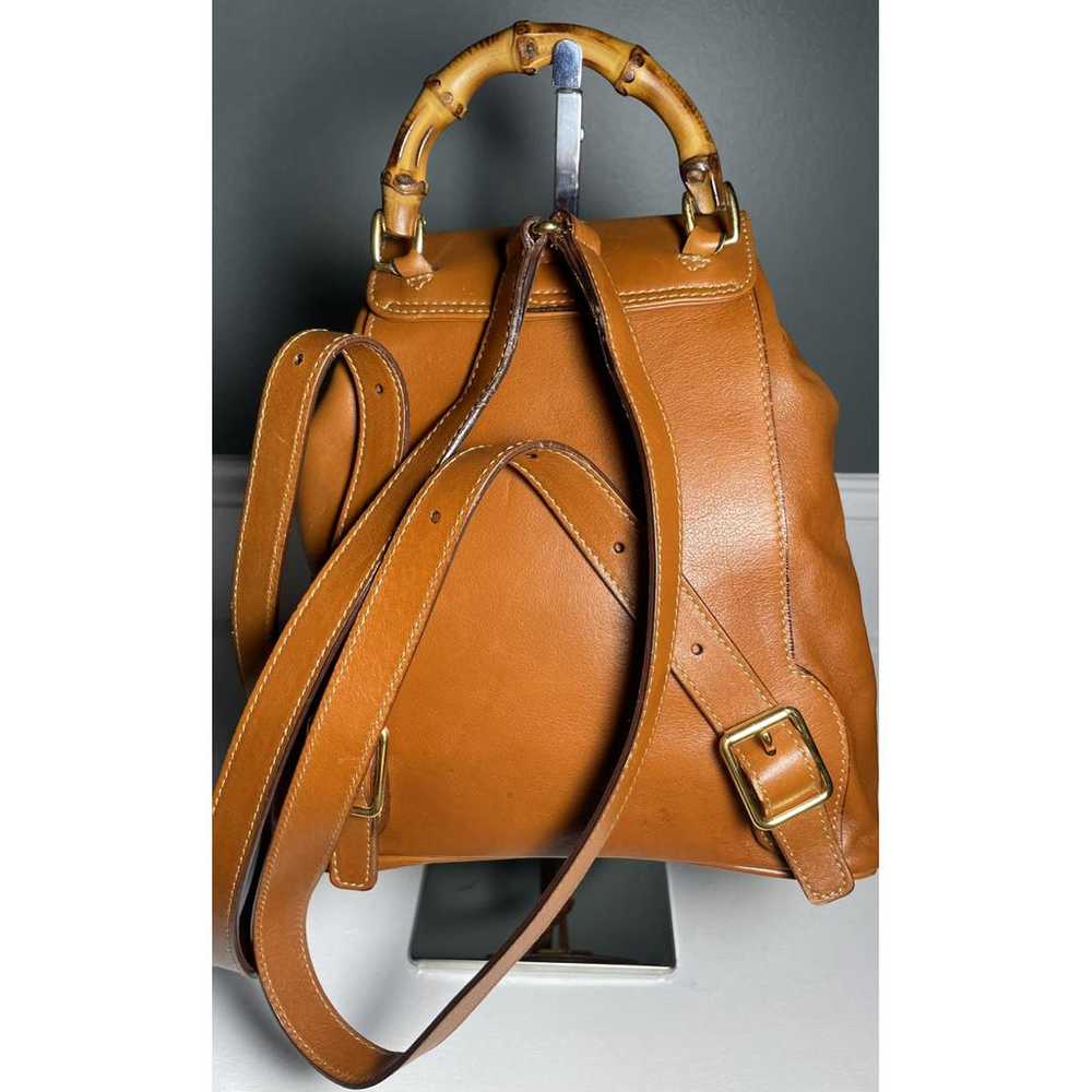 Gucci Bamboo Tassel Oval leather backpack - image 5