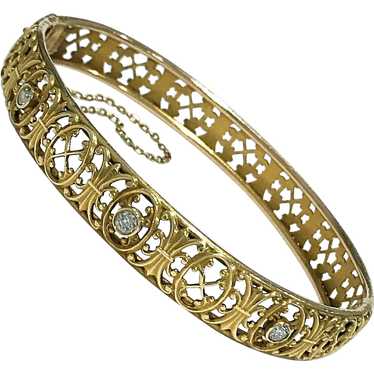 Antique Art Nouveau Diamond 14K Gold HERPER BROS … - image 1