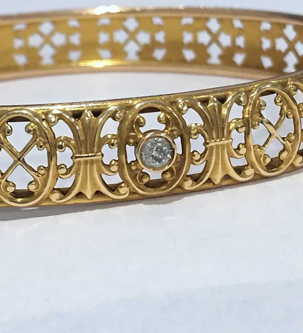 Antique Art Nouveau Diamond 14K Gold HERPER BROS … - image 2