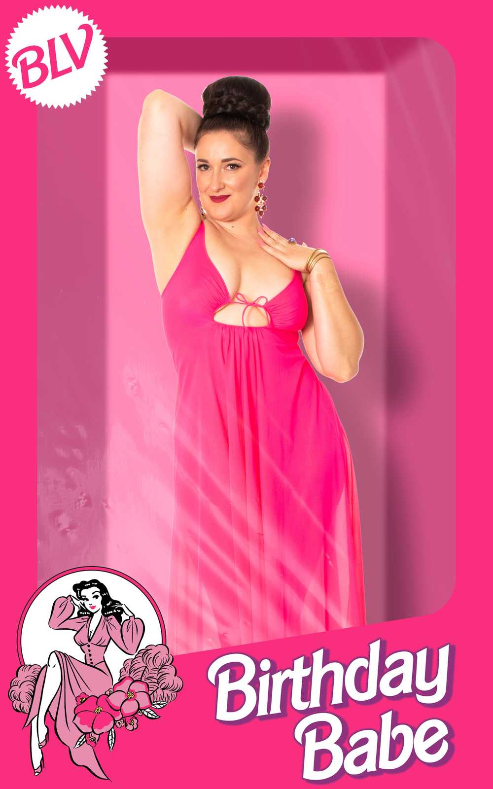 1970s Neon Hot Pink Nightgown | small/medium/large - image 1
