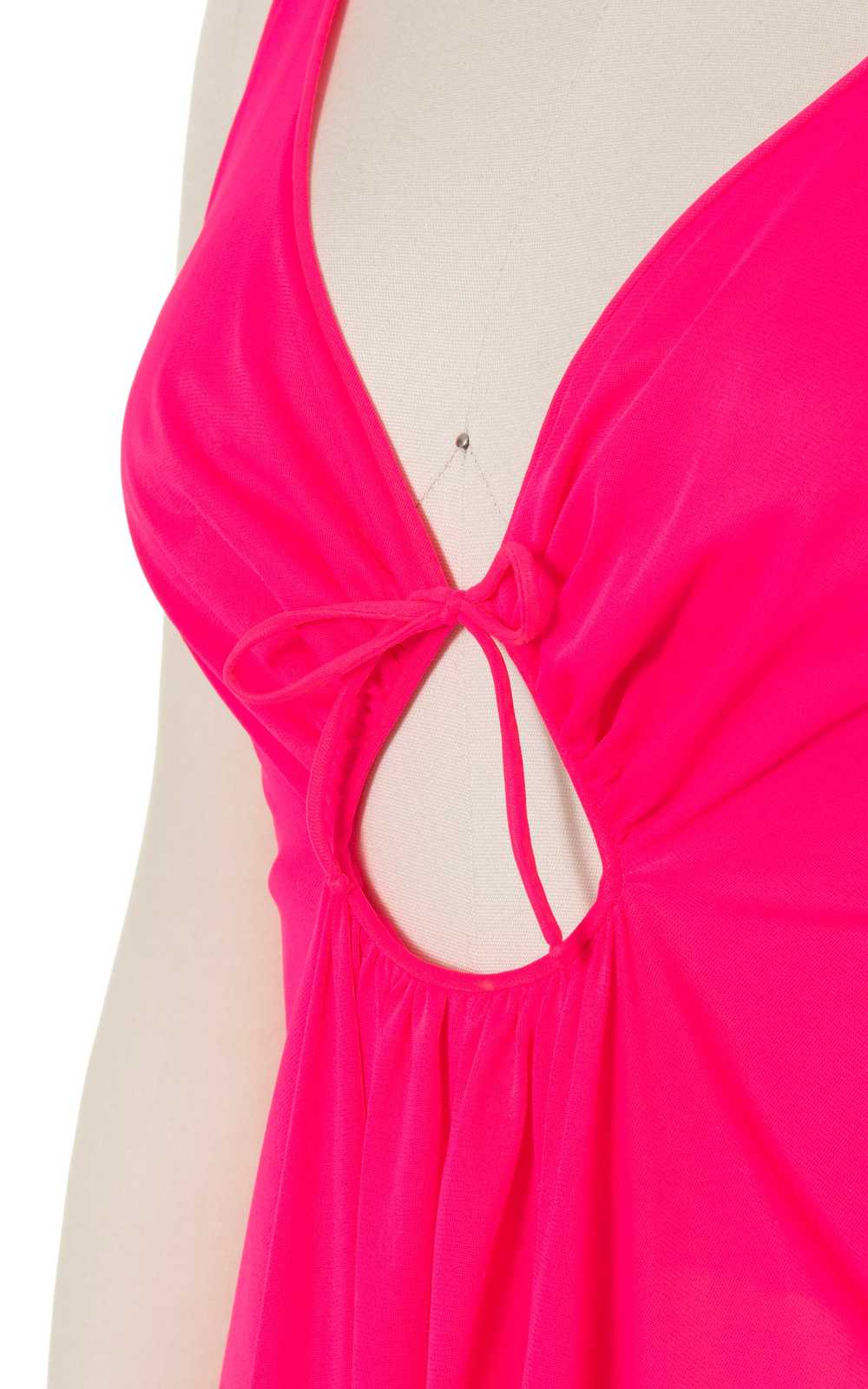 1970s Neon Hot Pink Nightgown | small/medium/large - image 2