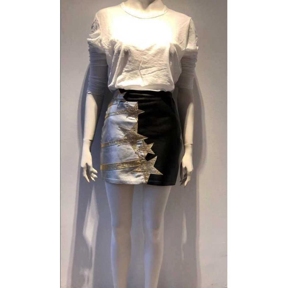 Faith Connexion Leather mini skirt - image 3