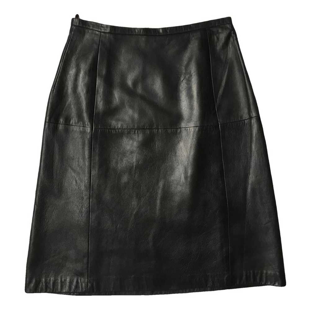 Max Mara 's Leather mid-length skirt - image 1