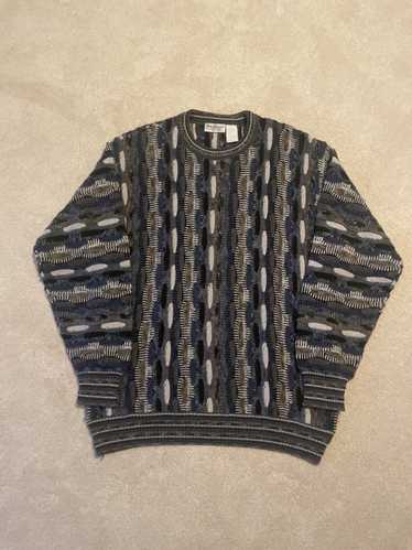 Vintage Coogi style knitted sweater made in italy