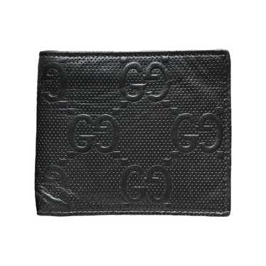 Gucci Monogram-Embossed Leather Wallet Black/Black