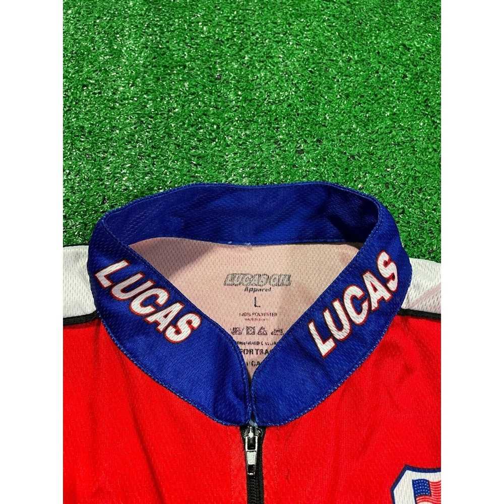Vintage Lucas Oil Racing Polo Shirt 1/4 Zip Large… - image 4