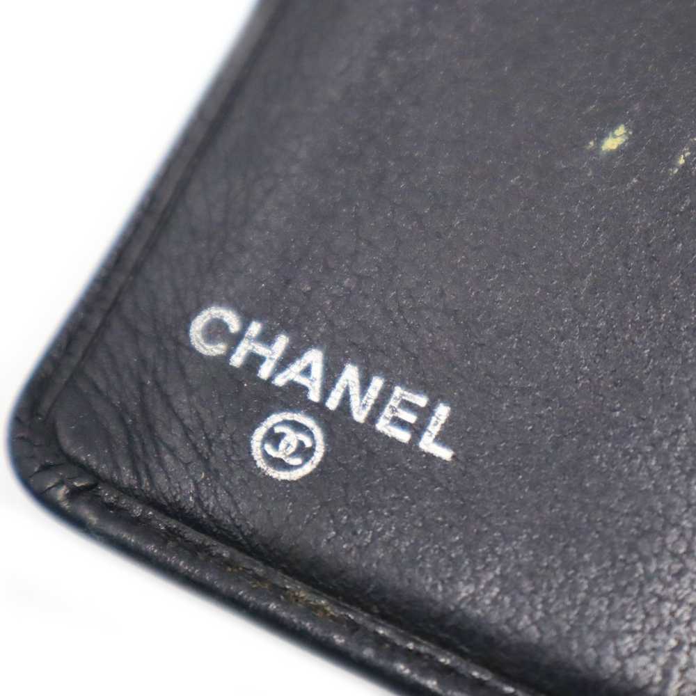 Chanel Chanel Camellia Leather Long Wallet Black - image 8
