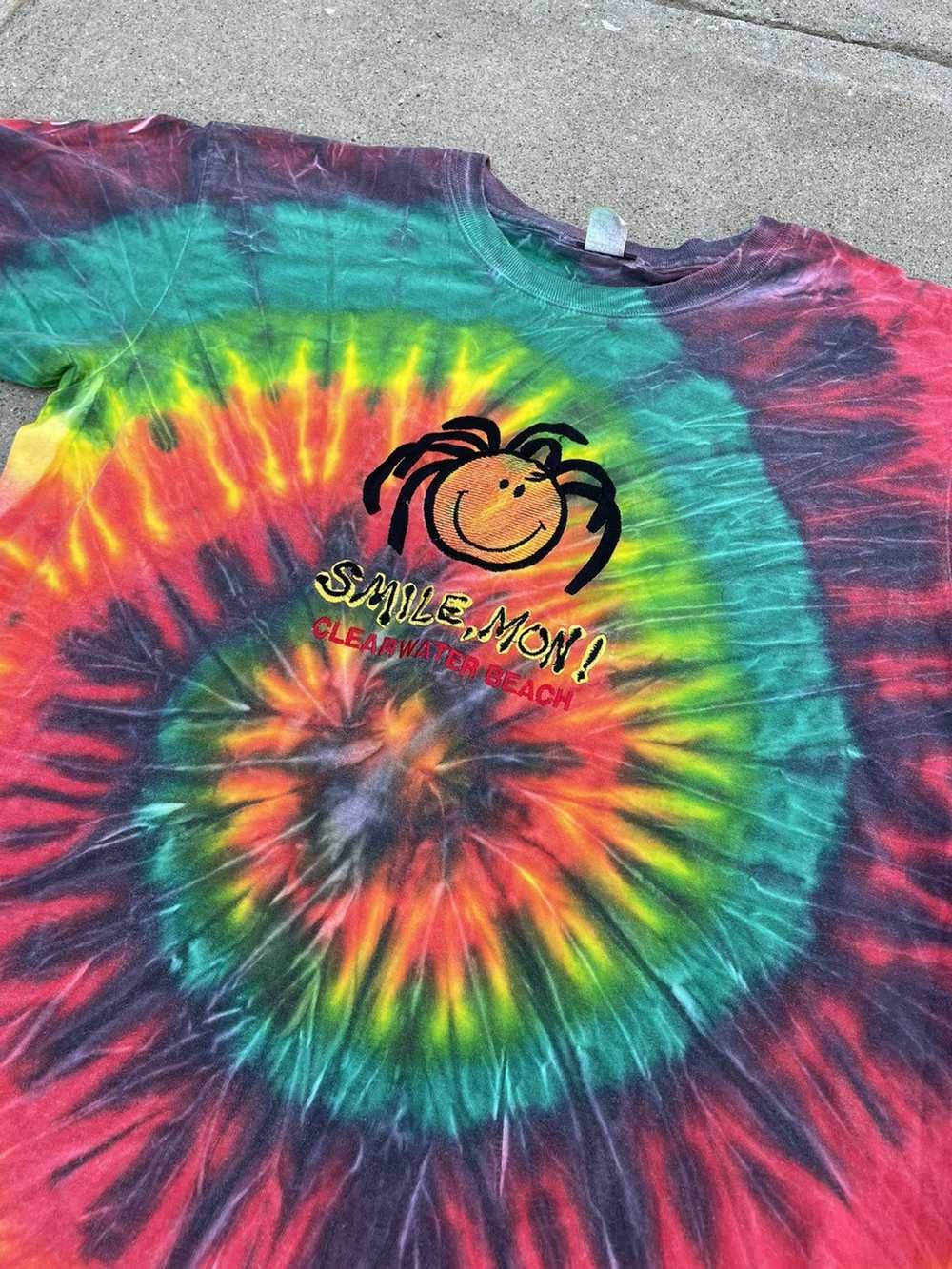 Vintage Vintage Tie-dye “Hey Mon” Tourist Tee Jam… - image 2