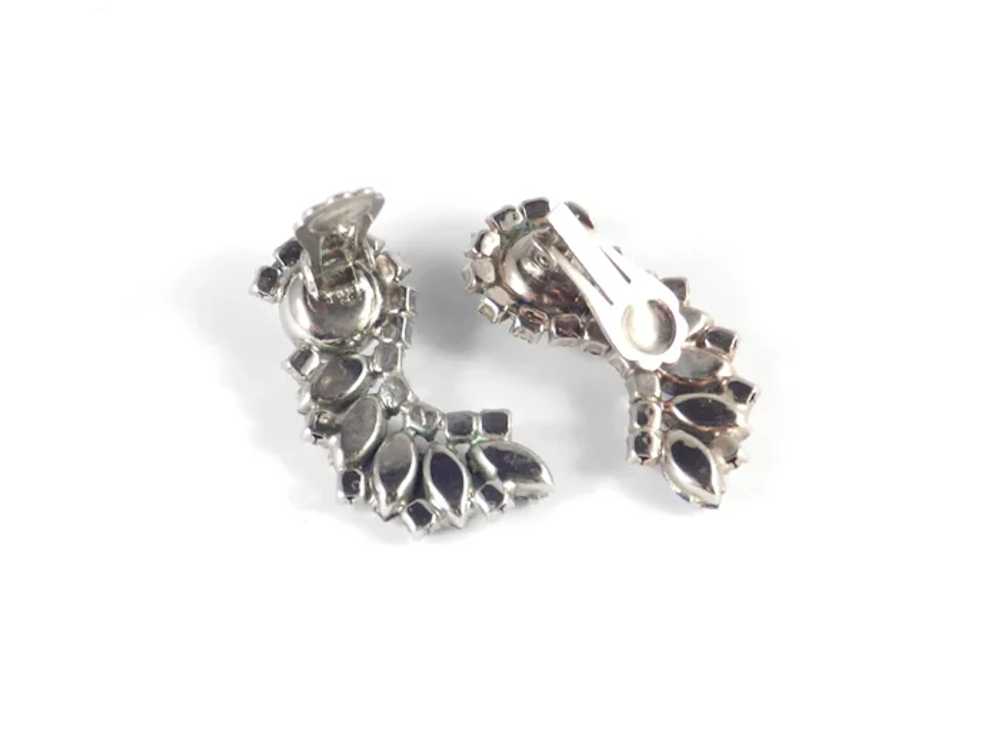 Rhinestone Swoosh Climber Earrings - image 6