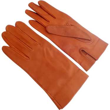 JONELLE Genuine Kid Leather Gloves.  Terracotta c… - image 1
