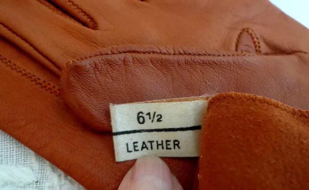 JONELLE Genuine Kid Leather Gloves.  Terracotta c… - image 3