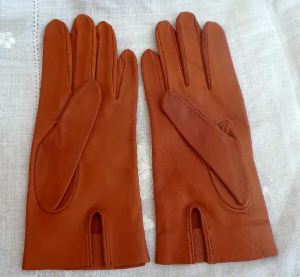 JONELLE Genuine Kid Leather Gloves.  Terracotta c… - image 5