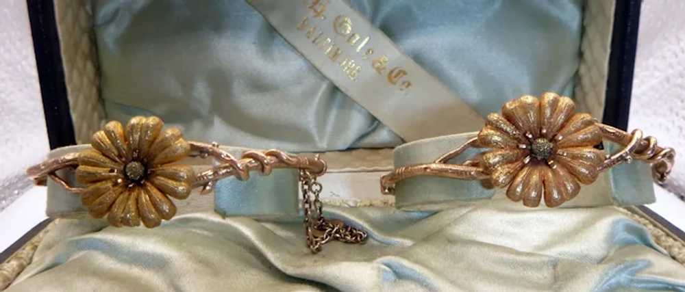 Antique Victorian Pair of 14K Gold Wedding Bracel… - image 10