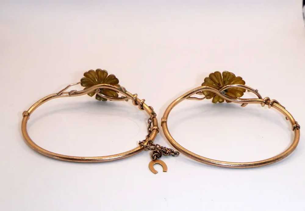 Antique Victorian Pair of 14K Gold Wedding Bracel… - image 4