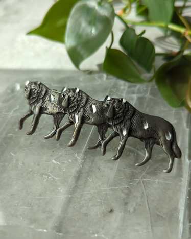 90s Silver Wolf Pack Barrette