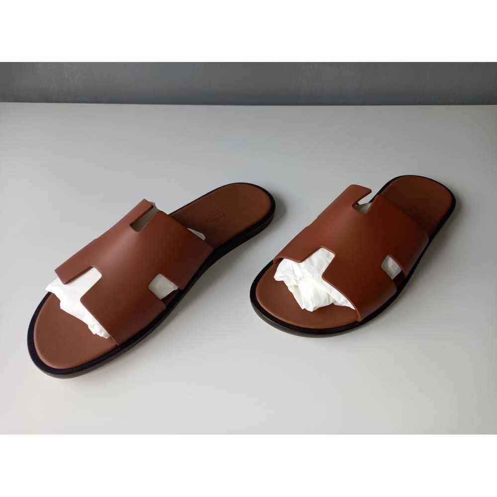 Hermès Izmir leather sandals - image 6