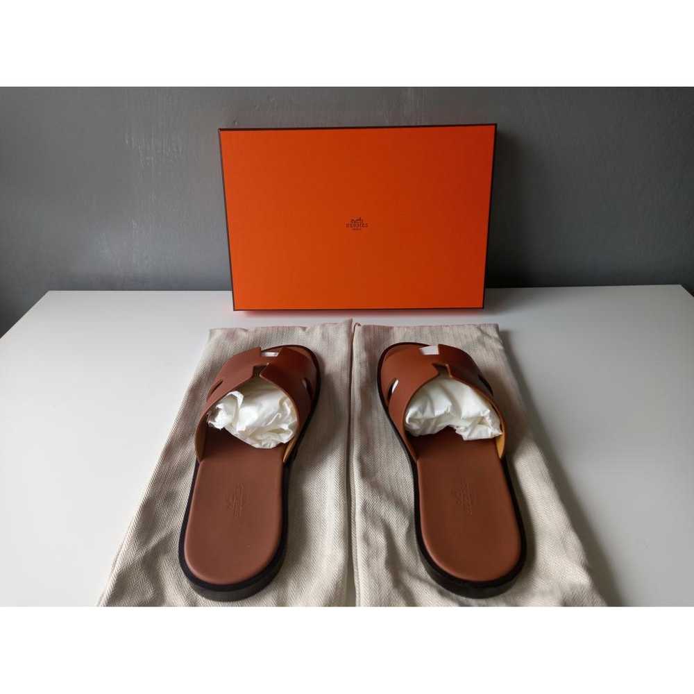 Hermès Izmir leather sandals - image 9