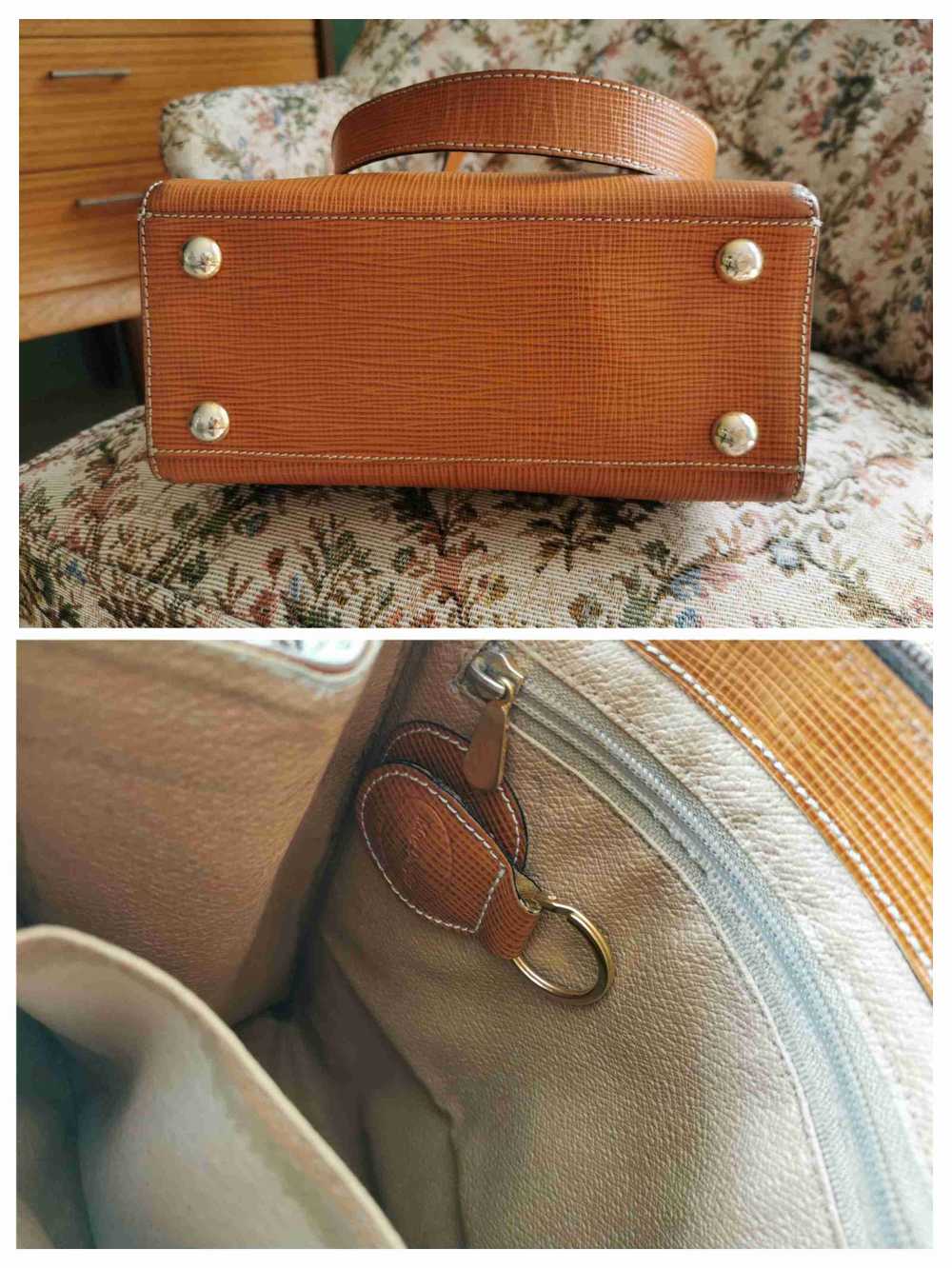 Leather handbag - Mac Douglas handbag in tan leat… - image 7