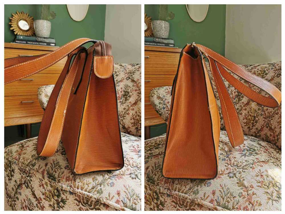 Leather handbag - Mac Douglas handbag in tan leat… - image 8