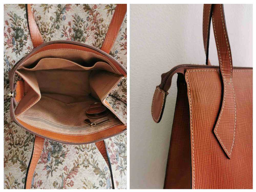 Leather handbag - Mac Douglas handbag in tan leat… - image 9