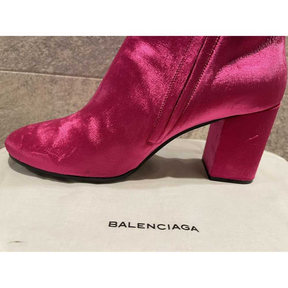 Balenciaga Velvet ankle boots - image 4