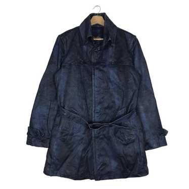 ジャケット・アウター 00s Archive TORNADO MART Super Long Coat Vintage TORNADO MART Avant Garde Polyester Leather Overcoat