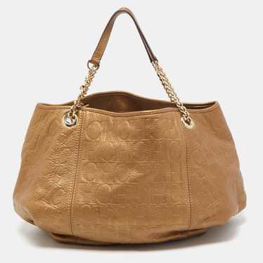 Carolina Herrera Beige Leather Clutch Bag ref.315411 - Joli Closet