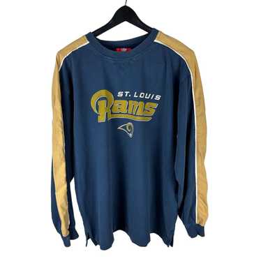 St Louis Rams Reebok T-Shirt Men's Large Blue NFL Football Club Long Sleeve