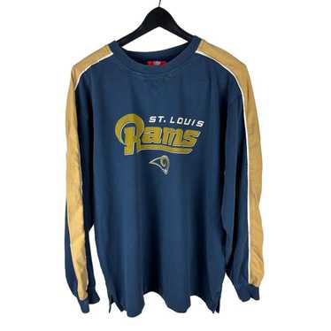 Vintage NFL St. Louis Rams Football Long Sleeve T-Shirt Men's Size L  Navy Blue