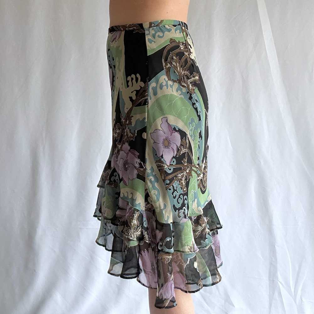 Y2k Floral Ruffle Mini Skirt (M-L) - image 4