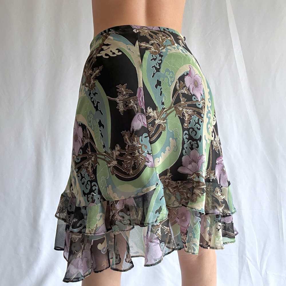 Y2k Floral Ruffle Mini Skirt (M-L) - image 5