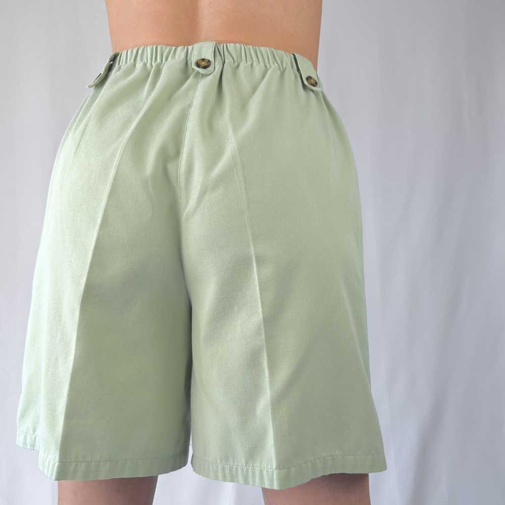 90s Sage Green High Waisted Shorts (L/12) - image 4