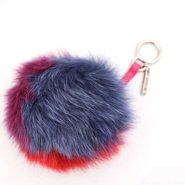 Fendi Fox Fur Keychain - Blue Keychains, Accessories - FEN290444