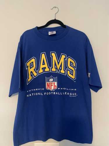 St Louis Rams Reebok T-Shirt Men's Large Blue NFL Football Club Long Sleeve