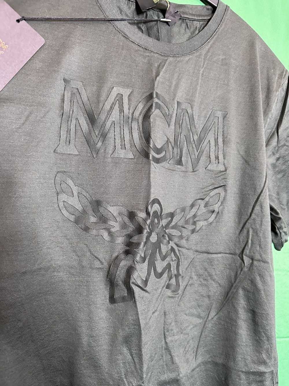 MCM Dark green logo appliqué t-shirt w/ tags - image 2