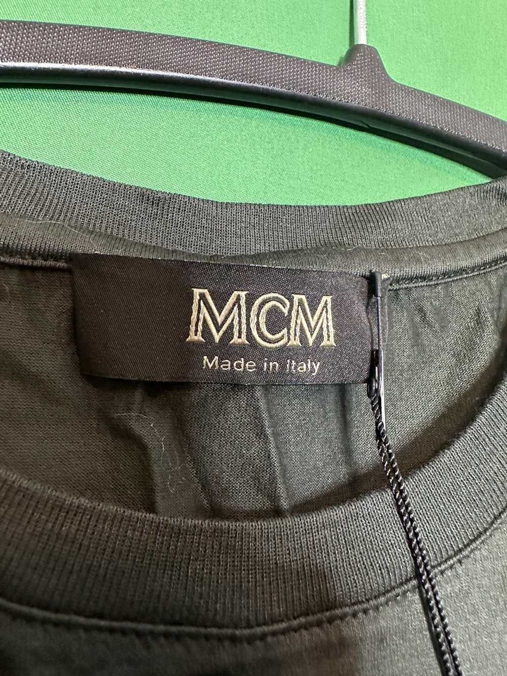 MCM Dark green logo appliqué t-shirt w/ tags - image 7