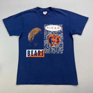 Vintage Logo NFL Chicago BEARS Football GSH Jersey Raglan Shirt Size M/L