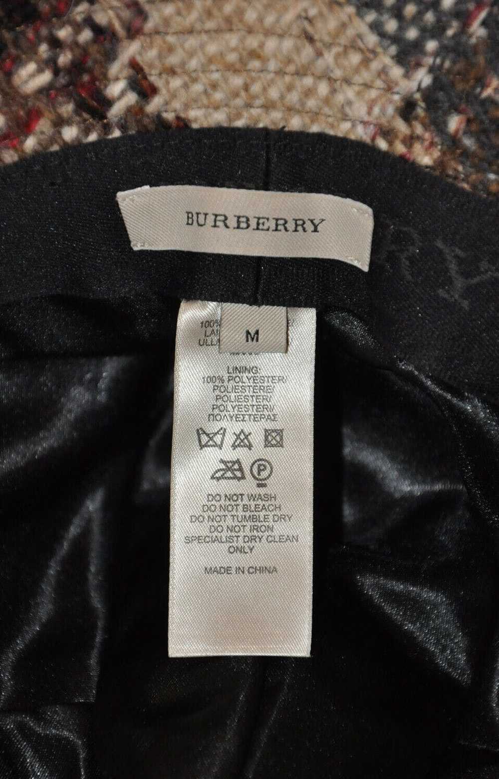 Burberry Tweed Wool Exclusive Check Fedora Hat Pa… - image 9