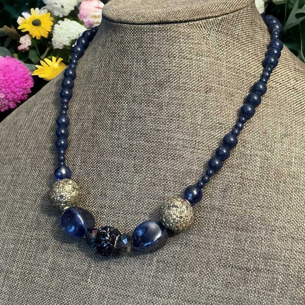 Other Blue beaded necklace - image 2