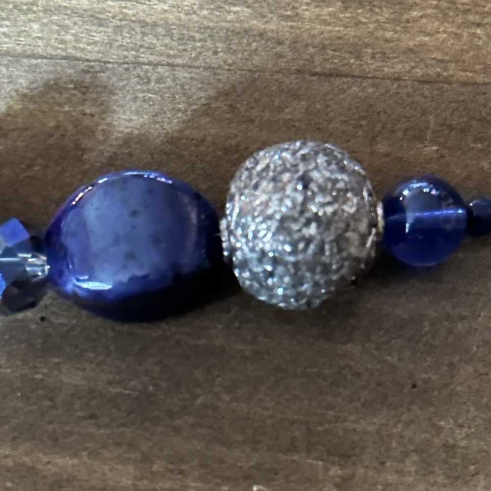 Other Blue beaded necklace - image 5