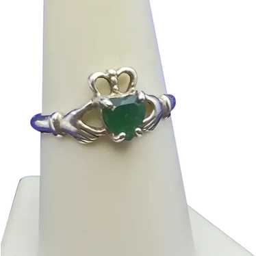 Sterling Silver Irish Claddagh Ring Love, Loyalty… - image 1