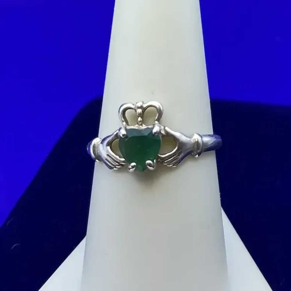 Sterling Silver Irish Claddagh Ring Love, Loyalty… - image 6