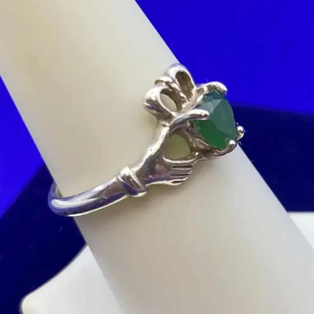 Sterling Silver Irish Claddagh Ring Love, Loyalty… - image 8